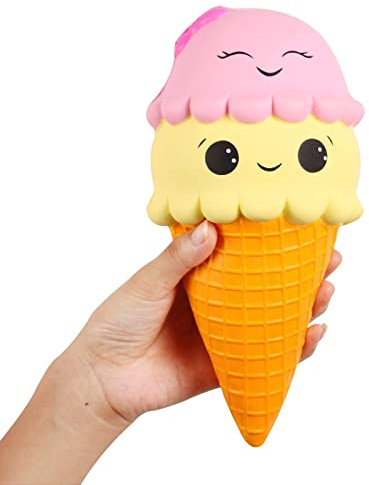 Anboor 9.1 Eistütenkuchen Jumbo Squishies Langsam Rückfedernd Beduftet | Süße Niedliche Squishies, Langsam Rückfedernd Beduftet, Eistütenkuchen, Anti-Stress-Spielzeug, Stressabbau, Kinderspielzeug.
