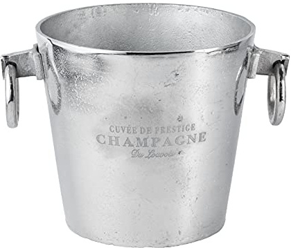 Michael Noll Champagnerkühler, Weinkühler, Flaschenkühler, Aluminium, Silber, S, M, L, 20 cm, 23 cm, 32 cm (23x19,5x20)