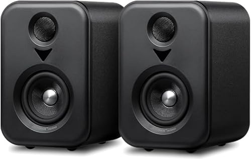 AIYIMA S400 Verbesserte 2.1 Aktiv Regallautsprecher, 3 (7,6 cm) 80 W HiFi Stereo Aktive Lautsprecher, Bluetooth 5.3, Optisch, USB, RCA, Sub-Out, Bluetooth Bookshelf Lautsprecher für PC & Heimkino