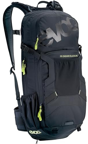 EVOC FR ENDURO BLACKLINE 16 Rucksack, black, S | Protektor Rucksack, Backpack für Bike-Touren & Trails, Fahrradrucksack, LITESHIELD BACK PROTECTOR & AIR SYSTEM Technologie