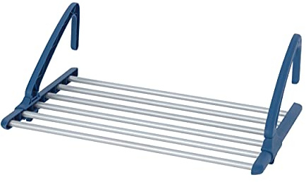 WENKO Teleskop Balkon-Wäschetrockner Alu, 6 m Trockenlänge, Ausziehbar von 57-106 cm, Rostfreier Aluminium, 57-106 x 21 x 37,5 cm