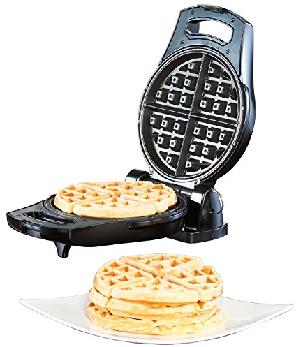 Rosenstein & Söhne Elektrisches Waffeleisen: Wendbares Waffeleisen mit stufenloser Temperatur-Regelung, 875 Watt (antihaftbeschichtet, Waffel-Maschinen, Regal)