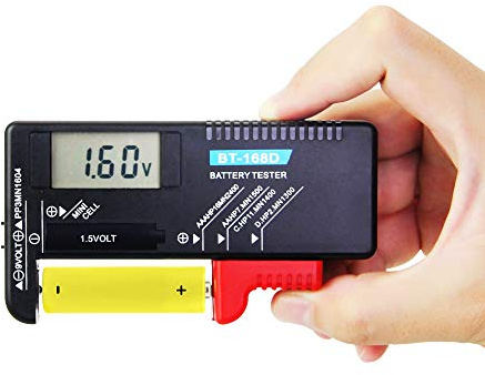 Favengo Batterietester Digitaler Akku Tester BT-168D Batterie Testgeräte mit LCD Anzeige Universal Batterieprüfer für AA,AAA,C,D,1.5V,9V Batterien und Knopfzellenbatterien