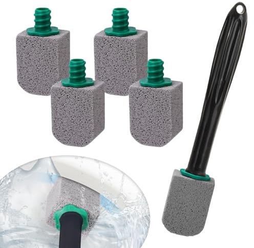 5 Stück Bimsstein WC Reiniger mit 1 Schwarzen Griff