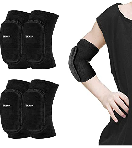 EULANT Elastisch Kompression Arm Ärmel, Torwart Ellenbogenschoner, Weich Ellenbogenschützer für Handball Tanz Skateboard Fußball Volleyball Skifahren,XS - 2 Paare