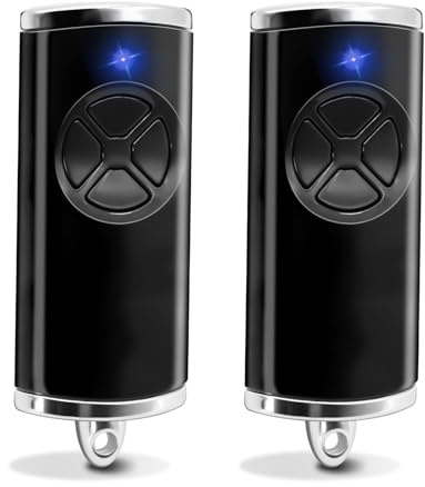 2 Stück Ersatz Handsender für hse4-868-bs, Hörmann Garagentoröffner 868,3 MHz 4 Kanäle Kompatibel mit hse4-868-bs, hse2-868-bs(Schwarz)
