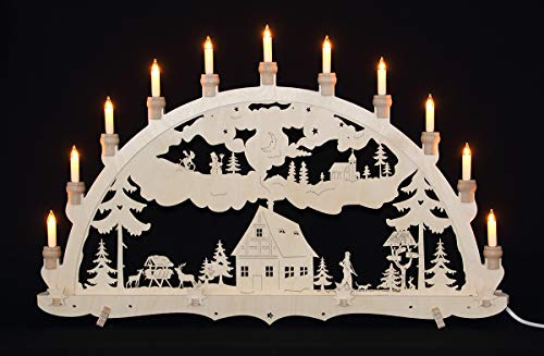 Schwibbogen Gross einfach Waldhaus - Weihnachten Advent Dekoration
