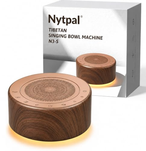 Tibetische Meditation Klangschalen-Maschine - 7 Klangschalen Geräusche, Kristallheilung, Chakra-Heilung, Achtsamkeits- und Stressabbau-Timer und Gedächtnisfunktionen für Frauen/Männer