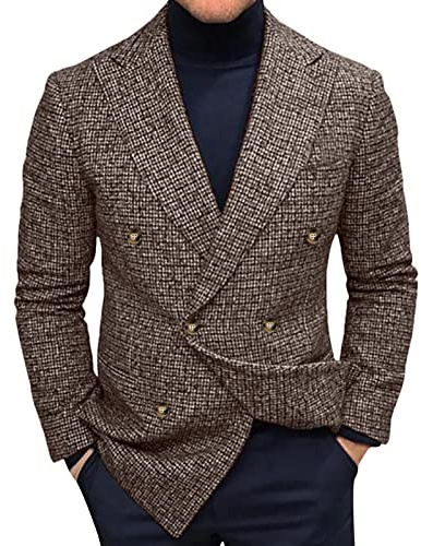 Generisch Sakkos für Herren Sportlich Elegante Blazer Anzugjacke Regular Fit 2 Knöpfe Regular Fit Herren Sakko Slim Fit Herren Blazer Sportlich Modern Anzug Herren Grün Große Größen