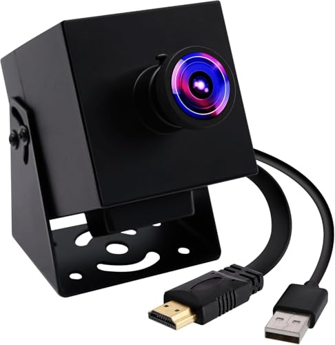 Svpro 4K 60fps Kamera - USB 3.0 & HDMI Dual-Ausgang, M12-Fischaugenobjektiv, 200 Grad Ultraweitwinkel-Überwachungskamera für PC/Mac/Laptop/TV/Raspberry Pi