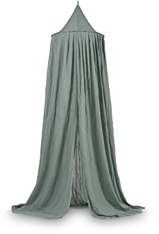 Jollein Baldachin Vintage Ash Green - Höhe 245 cm - Betthimmel Babybett Kinderzimmer - Grün