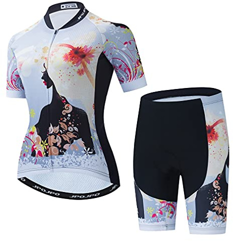 Radtrikot-Set für Damen, Sommer-Radbekleidung, Fahrradbekleidung