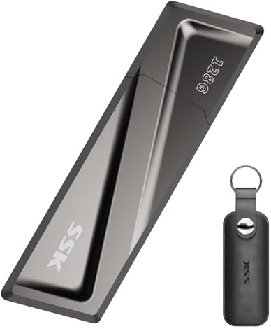 SSK 128GB Externe SSD Portable, External Solid State Drive bis zu 500 MB/s
