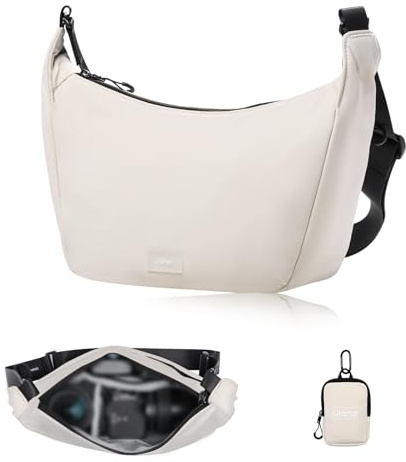 ULANZI Kameratasche Schultertasche Kameratasche Sling Bag Stilvoll mit Trennwänden Leichte Aufbewahrungstasche für DSLR-Kamera Kamerazubehör Reise Outdoor Fotografie Tasche (Grau)