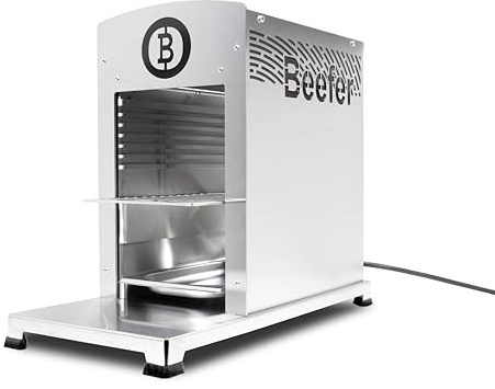 E-Beefer Pro – Elektrischer Oberhitzegrill | 800 °C in unter 5 Min | 2,6 kW | GS-zertifiziert nach DIN EN 60335 | Kein Gas | Handwarme Außenflächen | Temperatureinstellung