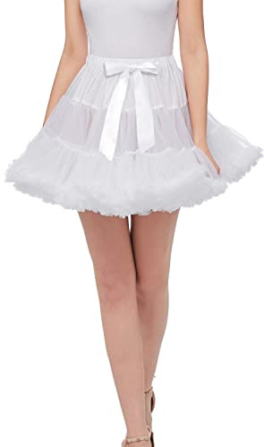 Aprildress Bauschiger Petticoat Unterrock Rock für Cosplay Kostüm Kleid für Frauen DE-PPT625