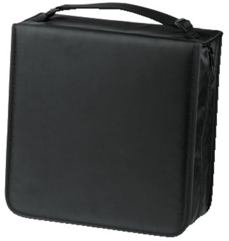 Hama CD Tasche mit Pflegetuch für 304 Discs/CD/DVD/Blu-ray (Mappe zur Aufbewahrung, platzsparend für Büro, Wohnzimmer und Zuhause, Transport-Hüllen) Schwarz