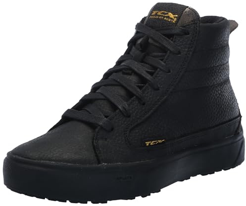 TCX - STREET 3 LADY WP, Wasserdichte Motorradschuhe, Frau, Schwarz/Schwarz/Gold, 39