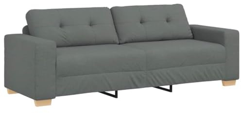 vidaXL 3-Sitzer-Sofa Dunkelgrau 220x78x80 cm Stoff