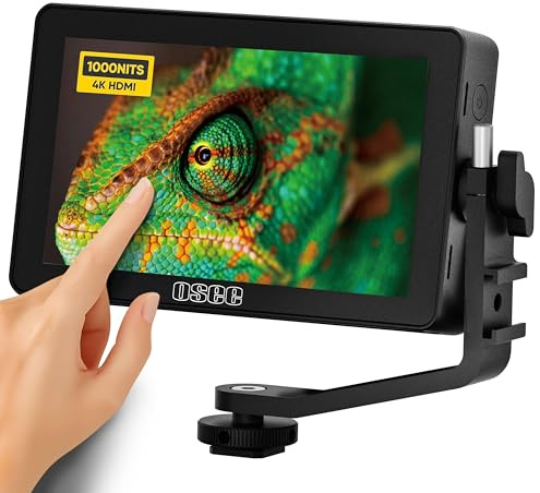 Osee Lilmon 5 Kamera Feld Monitor 1000 Nits Hochheller 5,5 Zoll Touchscreen DSLR Camera Monitor mit 3D LUT HDR 4K HDMI Loop In/Out Belichtungs Fokus Assist für DSLR