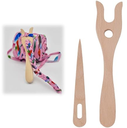 2 Stück Strickgabel,Strickgabel Für Kinder,Strickwerkzeuge Aus Holz,Geeignet Für Handgefertigte Diy-Produkte, Kreatives Weben, Handgefertigte Seile, Weben Von Armbändern Und Halsketten