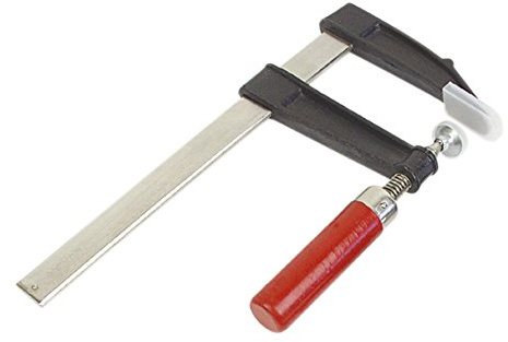 Brüder Mannesmann Schraubzwinge schwere Profi-Ausführung 120 × 300 mm Typ, verstellbar, hohe Klemmkraft, Schutzkappen für Werkstückoberflächen, 1 Stück | M 910-0300