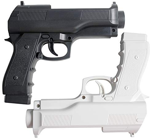 OSTENT Light Gun Pistole Schießen Sport Video Game Kompatibel für Nintendo Wii Remote Controller 2er Pack