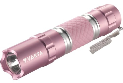 Varta LED-Lichtlampe in Form eines Lippenstifts mit Handschlaufe – Pink | leuchtet im Dunkeln, Handschlaufe, Hochleistungs-LED, inkl. 1x AA Batterie, Pink, robustes und langlebiges Gehäuse