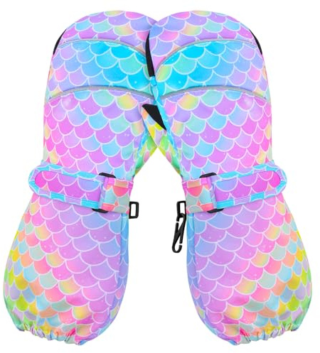 Handschuhe Kinder,Fäustlinge für Mädchen Wasserdicht Warme Skihandschuhe