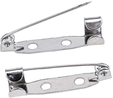 TRIXES 100-teiliges Set mit Brosche-Pins Sichere Verschlussspange für Schmuck Handwerk und Handarbeiten - 25mm Broschennadeln Sicherheitsnadeln