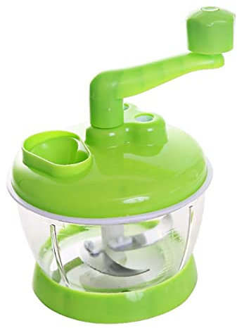 Manuelle Gemüsemühle, Edelstahlklinge, Tragbarer Lebensmittel-Fleischmixer, Schnellzerkleinerer, Manuelle Küchenmaschine, Slicer, Spinner, Würfelschneider Für Obst, Kräuter, Salat, Salat, Lebensmittel