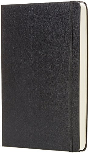 Amazon Basics Tagesplaner und Notizbuch (6 Monate), 14.8cm x 21 cm, fester Einband, Schwarz