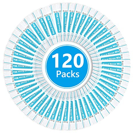 URAQT Nasenspülsalz, 120 x nasensalz für Nasendusche, 2.7 g Neti Pot Salz Nasenwaschsalz, Sinus Rinse Salt für Erwachsene und Kinder, Einzeln Verpacktes