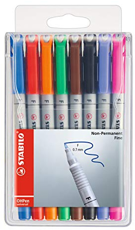STABILO - Folienstift - OHPen universal | wasserlöslich fein, 8er Pack