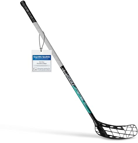 FAT PIPE Floorball Schläger Unihockey Stock Zack 33 Bone - Coral Green - IFF Zertifiziert, mit Bone Schaufel/Kelle