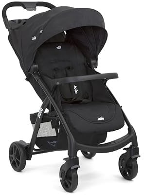 Joie Muze™ LX Buggy, Liegeposition, kompakt faltbar, 5-Punkt-Gurt, kompatibel mit Reisesystemen – Geburt bis 3 Jahre (0–15 kg) (Coal)