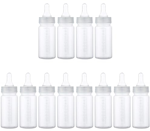ifundom Babyflaschen Set 100ml mit Skala, BPA-freie Kunststoff Milchflasche für Neugeborene, Transparent, 12 Stück