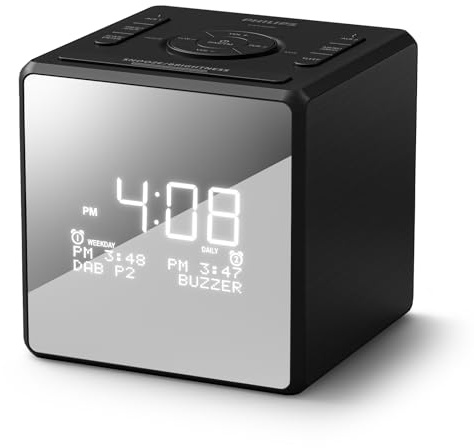 Philips TAR4600 Dual Alarm DAB/FM Radiowecker mit USB-C-Ladeanschluss