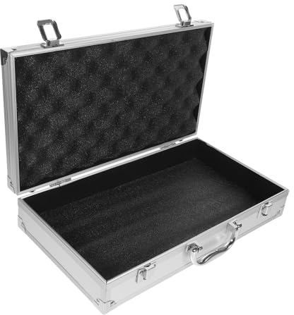 DOITOOL Aktenkoffer Aluminium Mit Schloss Aluminium-Aktenkoffer Für Männer Oder Metall-Hartschalenkoffer Mit Schaumstoff Für Reisegepäck Handwerker Reisekasse (14 1 X 7 8 9