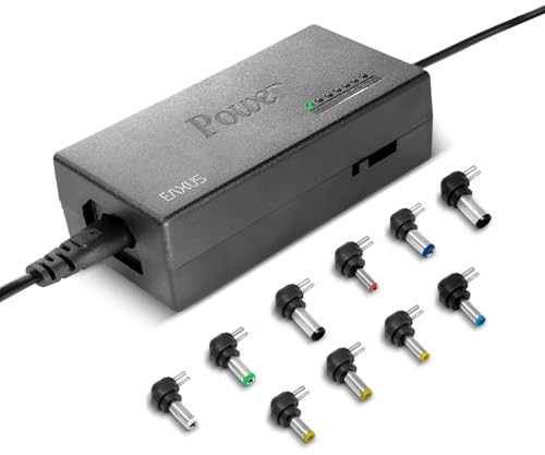 Eaxus Universal Netzteil - Ladekabel für Laptop/Notebook & Weitere Geräte - 12-24 Volt, 96 Watt, mit 10 Aufsätzen