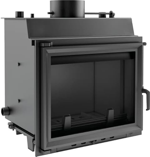 KRATKI Wasserführender Kamineinsatz Maja 8kW Ø180 BImSchV 2 EEK A schwarz | Wasserführender Kamineinsatz, schwarz, 80% Wirkungsgrad, für Zentralheizung, Ecodesign, Aschekasten. Warmwasserbereitung