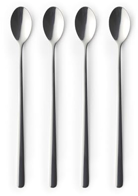Russell Hobbs 4-teiliges Latte-Löffel-Set - Wien, 22 cm lange Kaffeelöffel, Edelstahl 18/0, spülmaschinengeeignet, für Eiscreme, Dessert, Espresso, Tee, heiße & kalte Getränke, 15 Jahre Garantie