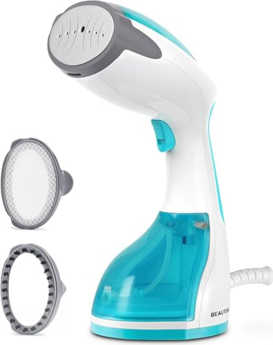 BEAUTURAL Steamer, Dampfglätter, Schnelles Aufheizen, 260ml Wassertank, Auto-Abschaltung, Faltenentferner für Kleidung，Ideal für Zuhause, Büro, Reise, Himmelblau