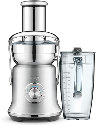 Sage The Nutri Juicer Cold XL, Gebürsteter Edelstahl | Entsafter Gemüse und Obst, XL Einfüllschacht, Leiser Betrieb, Extra Großer Krug, Leicht zu Reinigen, Sofort Trinkfertig