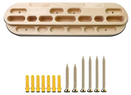 DYOUen Klettern Hangboard Kletterboard aus Holz Trainingsboard Fingerstärker für Finger、Unterarm