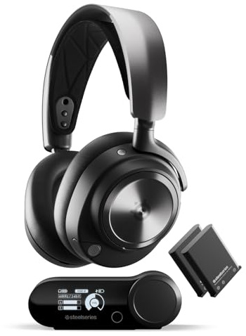 SteelSeries Arctis Nova Pro Wireless - Multi-System Gaming Headset (PC, PS5, Switch + Bluetooth) - Hi-Fi-Treiber - Infinity Power System mit 2 Akkus - Active Noise Cancellation - ClearCast Gen2 Mikro