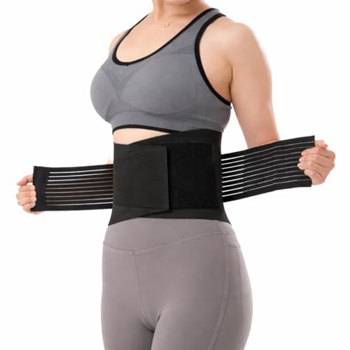 Hitchuey Rückenstützgurt, Sport-Lendenband, atmungsaktiver, schweißableitender Stützgurt, lindert Skoliose und Ischiasbeschwerden, beugt Rückenschmerzen und Verletzungen vor, Bauchumfang 60–90 cm/M