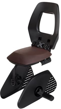 BOBIKE 8010600001 - Fahrradkinderrücksitz ONE JUNIOR für Fahrräder mit 26“ bis 29“ Laufrädern geeignet für Kinder mit Verankerung am Gepäckträgerin Farbe Schwarz/Dunkelbraun