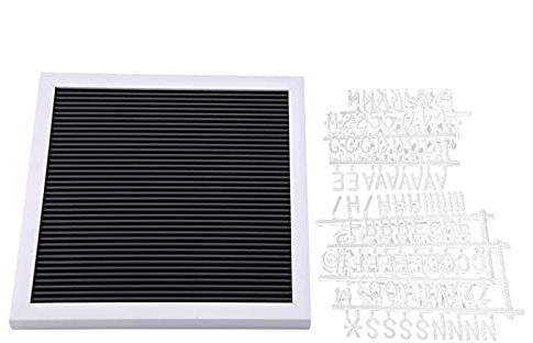 Letterboard,Tafel Zum Beschriften,Brieftafel Mit Buchstaben, 25cm * 25cm Nachricht Kunststoff Brieftafel Zeichen Veränderbare Buchstaben Zahlen Für Wohnkultur(Weiß)
