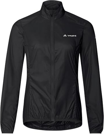VAUDE Damen Matera Air Jacket, Leichte Windjacke, winddicht, atmungsaktiv & wasserabweisend, kleines Packmaß, Passform: Slim fit, black, 42